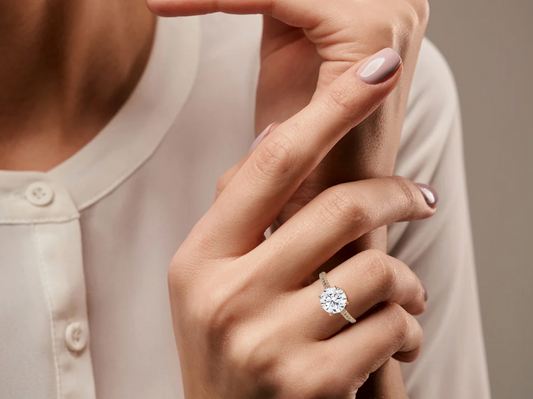 0.50 carat lab grown diamond round shape rings