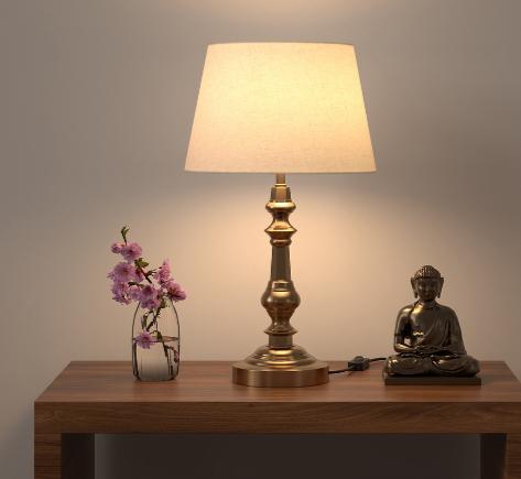 Walnutz brass antique table lamps