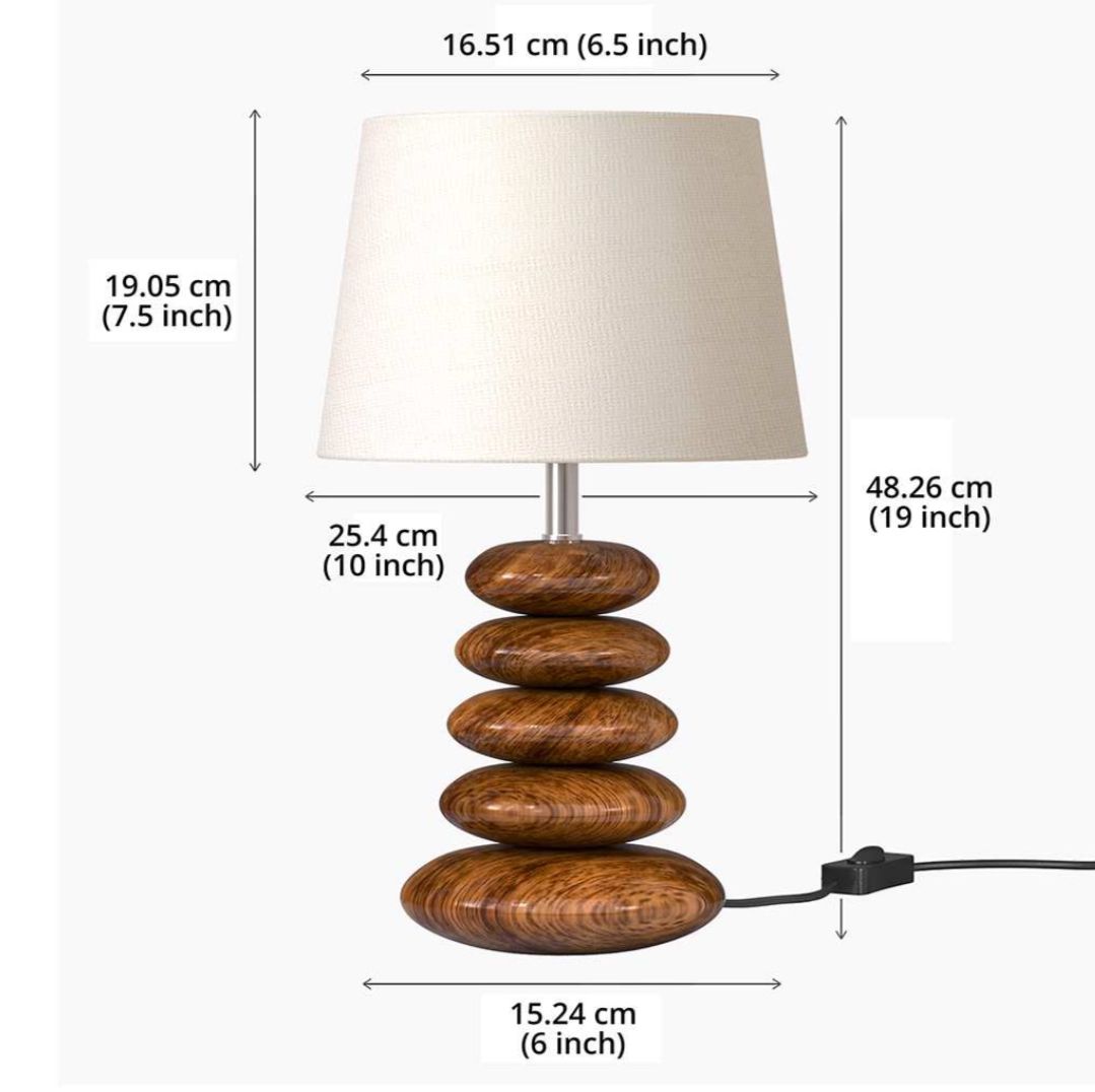Walnutz Pebble wood table lamp