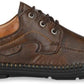 Men's Faux Leather Brown Casual Lace Up Shoes