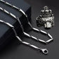 Silver plated chain with silver plated KGF LION shape adjustable ring combo set Rhodium Plated Stainless Steel Chain