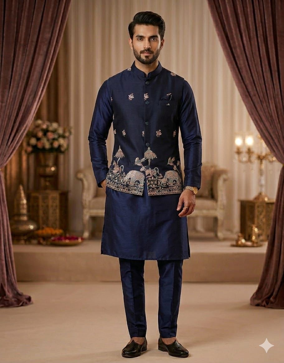 Vatsal Ethnic Koti kurta pyjama set
