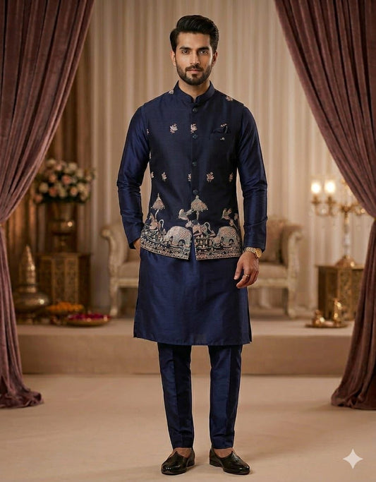 Vatsal Ethnic Koti kurta pyjama set
