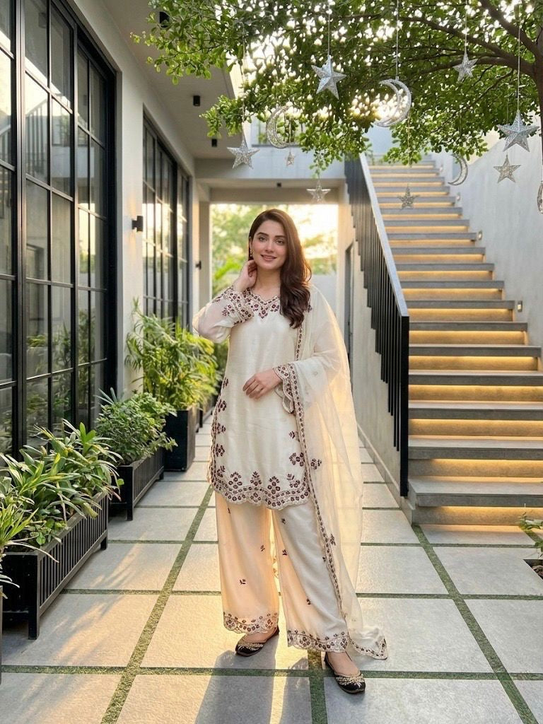 Ayesha Heavy embroidery sequence suit set