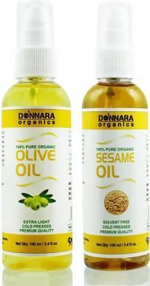 Donnara Organics Olive oil and Sesame Hair Oil (Pack of 2)
