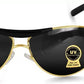 UV Protection Aviator Sunglasses (58) (For Men & Women, Black)