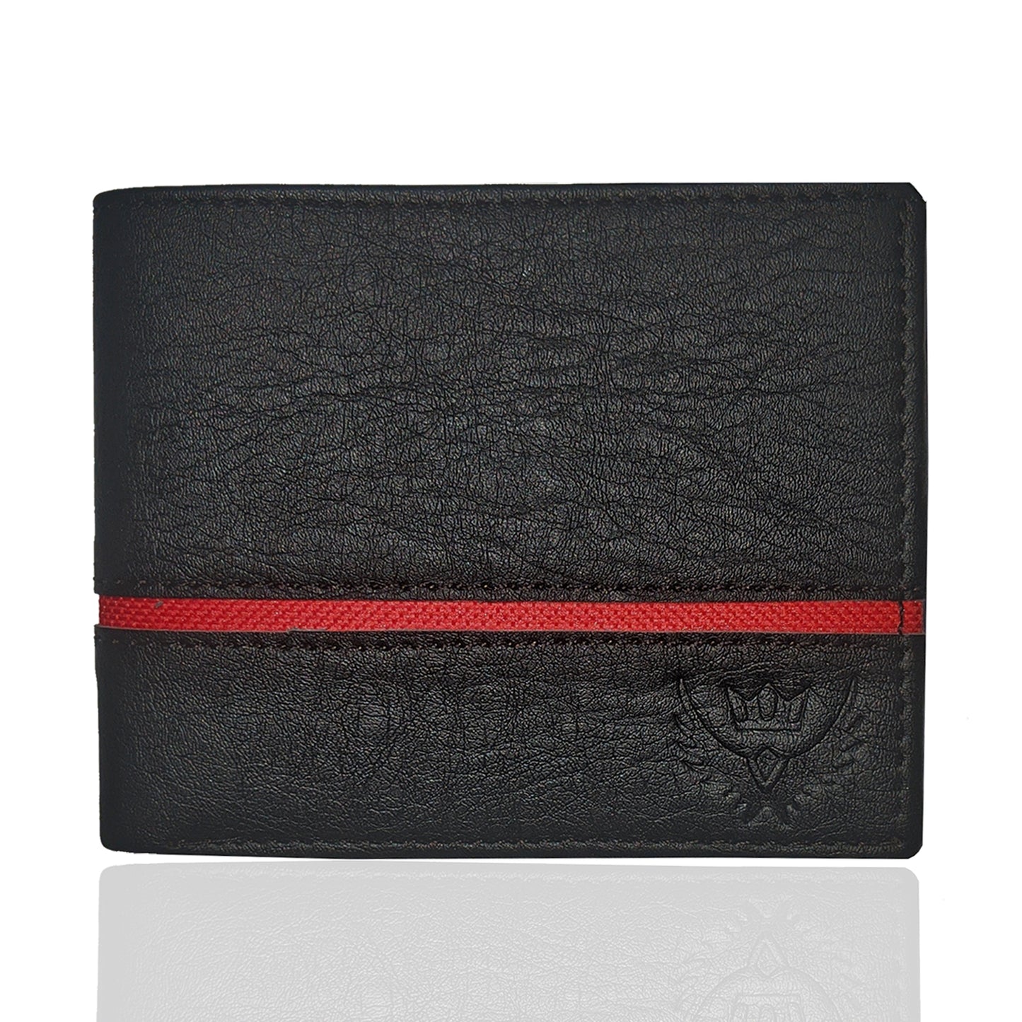 Lorenz Bi-Fold Synthetic Leather Wallet for Men (Black)