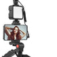 Video Vlogger Kit Microphone LED Fill Light Tripod for Phone Video kit Tripod Kit