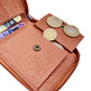 KnW Wallet Leather tan round zip