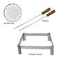 Barbeque Grill Stand with 2 Skewers & 1 Jali