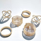 Golden Knuckle Ring Set, Trendy Korean Style Ring Set (6 Pcs)
