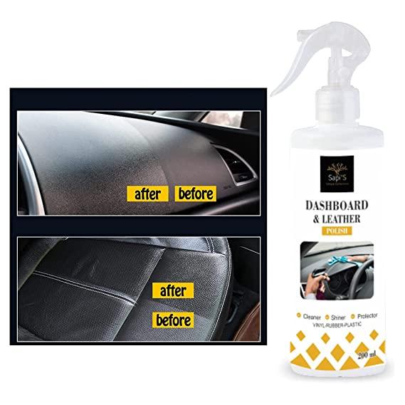 SAPI'S Dashboard & Leather Polish to Shine Black Look, Zero dust Attraction & Spotless Car Care/Car Accessories