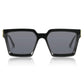 Combo of Balck and Square Black Sunglass Golden Touch