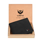 Lorenz Bi-Fold Black PU Leather Wallet for Men