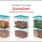 Fridge storage containers - jar Set Plastic Refrigerator Box with Handles  1000 ml (Pack of 6, Blue)