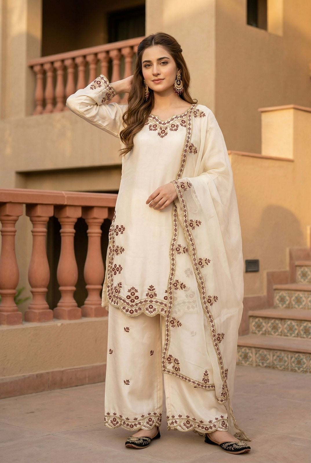 Ayesha Heavy embroidery sequence suit set