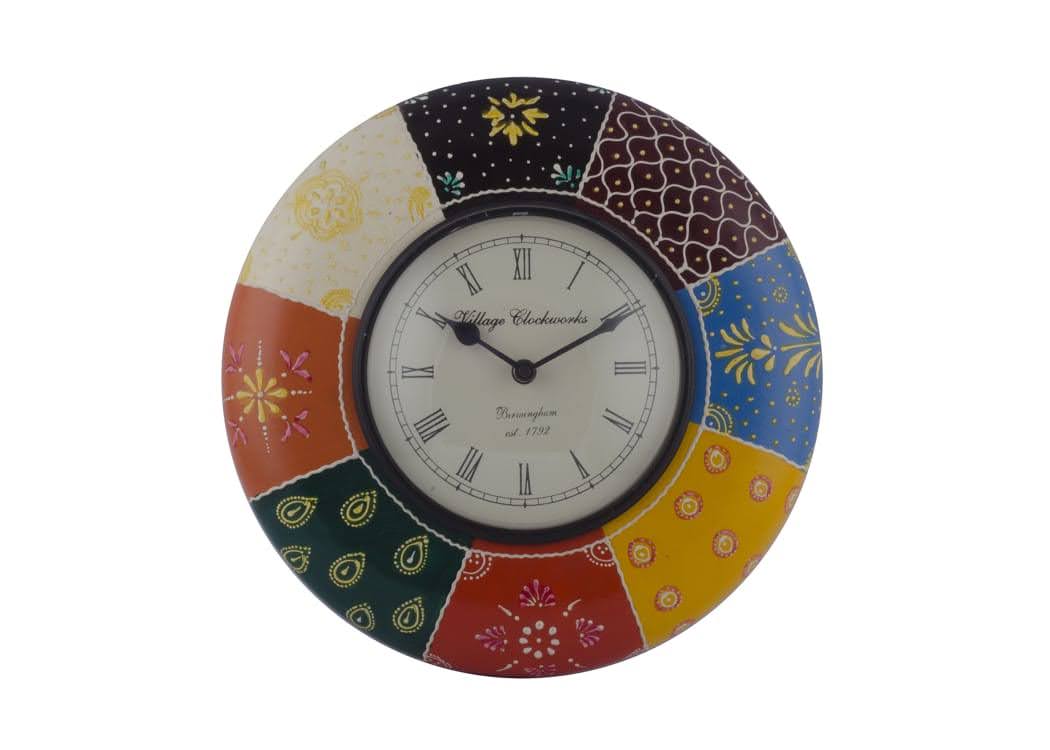 Bhavya multicolor Hand painted wall clock