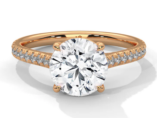 0.50 carat lab grown diamond round shape rings