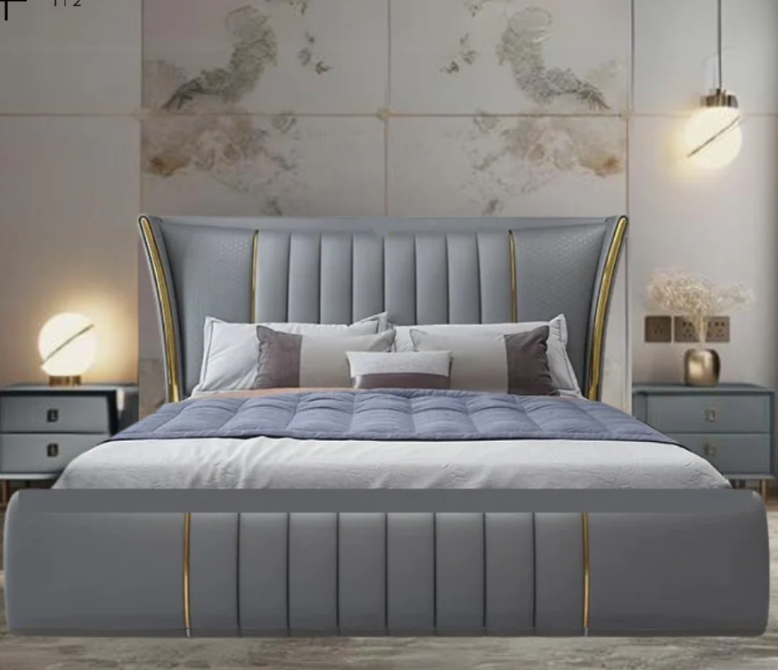 Upholstered Storage Bed | Modern King/Queen Fabric Design