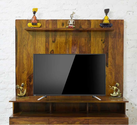 Solid wood sheesham TV and led stand