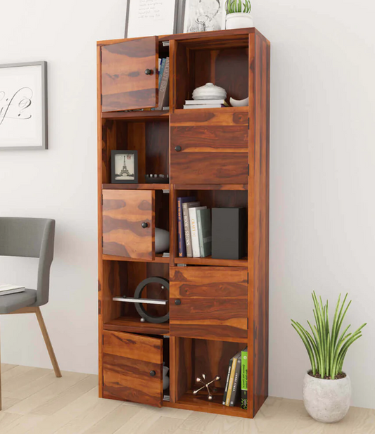 Solid wood book shelf