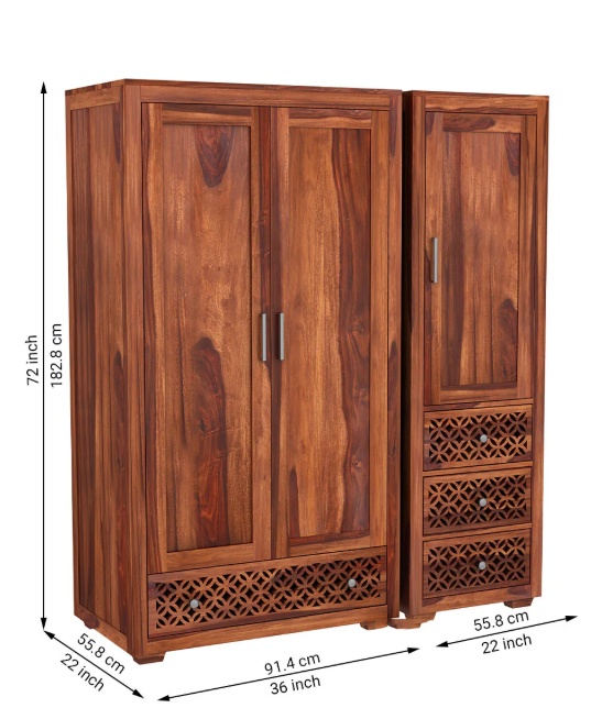 Roxona 3 door multi utility wardrobe