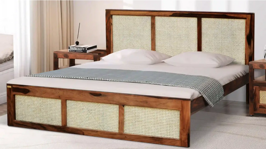 Cane Solid wood single bed
