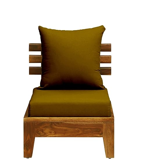 Handcrafted Sheesham Wood 1 Seater Sofa | Luxury Wooden Living Room Sofa