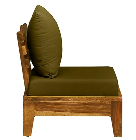 Handcrafted Sheesham Wood 1 Seater Sofa | Luxury Wooden Living Room Sofa