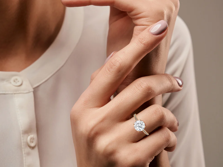 0.50 carat lab grown diamond round shape rings