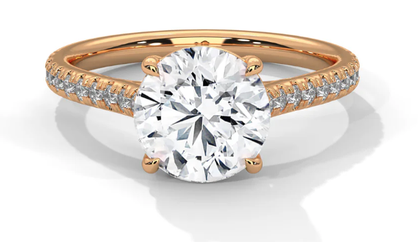 0.50 carat lab grown diamond round shape rings