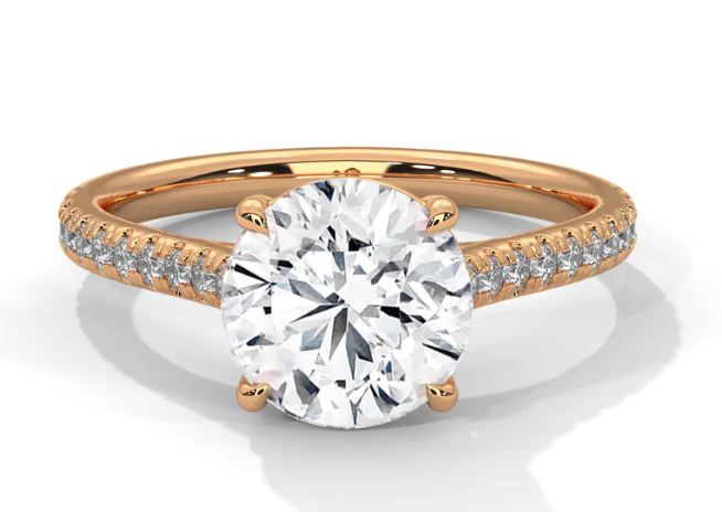 0.50 carat lab grown diamond round shape rings