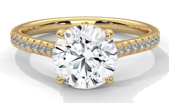 0.50 carat lab grown diamond round shape rings