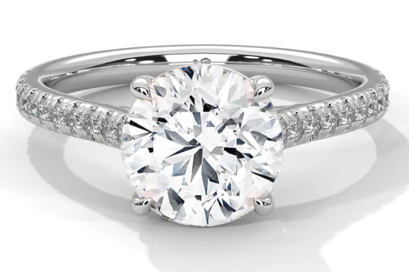 0.50 carat lab grown diamond round shape rings