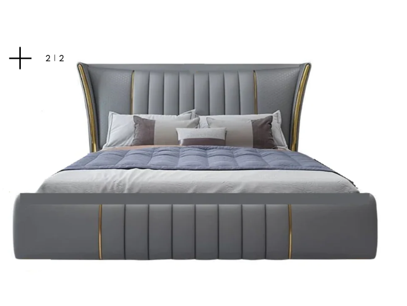 Upholstered Storage Bed | Modern King/Queen Fabric Design
