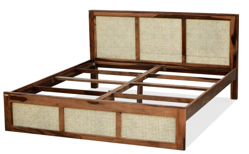 Cane Solid wood single bed