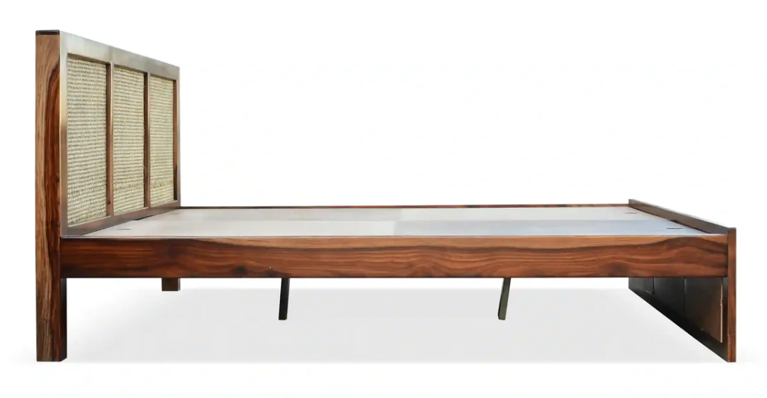 Cane Solid wood single bed