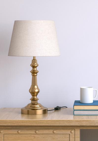 Walnutz brass antique table lamps
