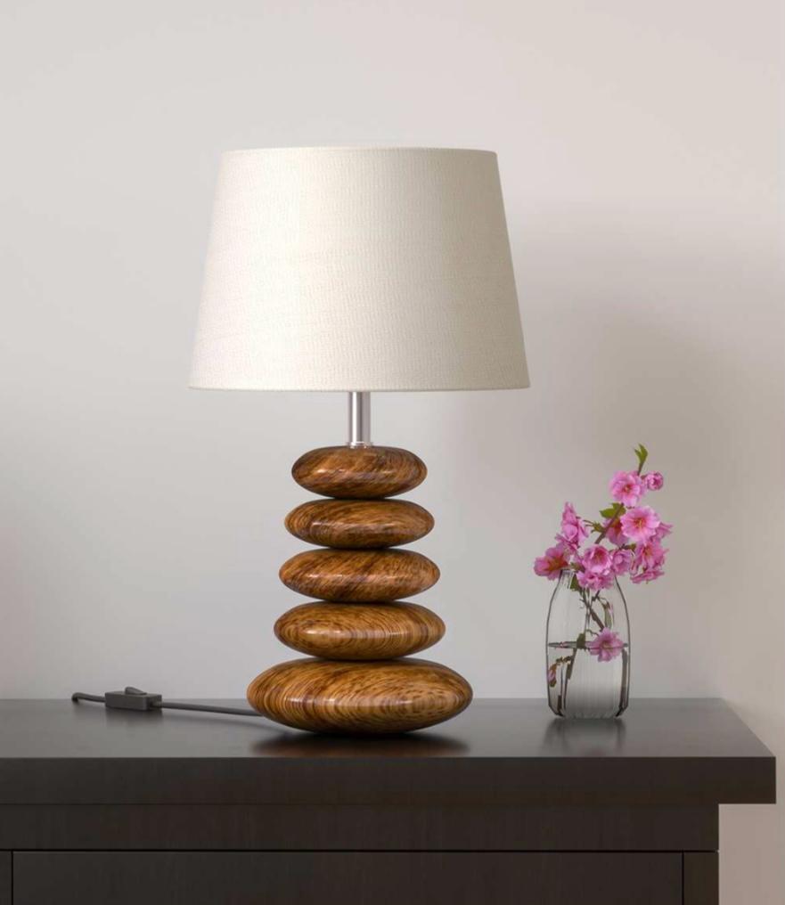 Walnutz Pebble wood table lamp