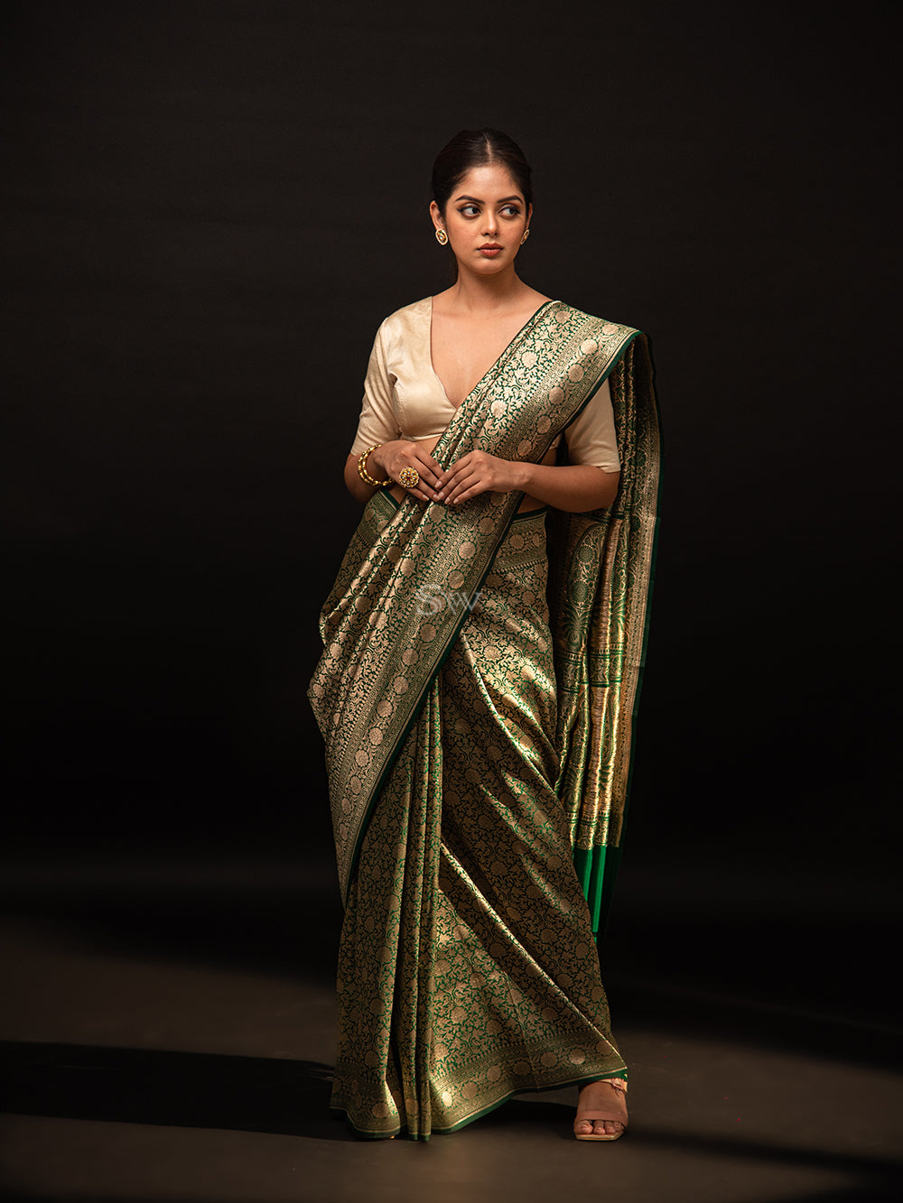 Green Banarasi Saree – Beatitude