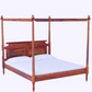 Armstone Solidwood King size Bed in Honeyoak finish with 2 BedSide tables